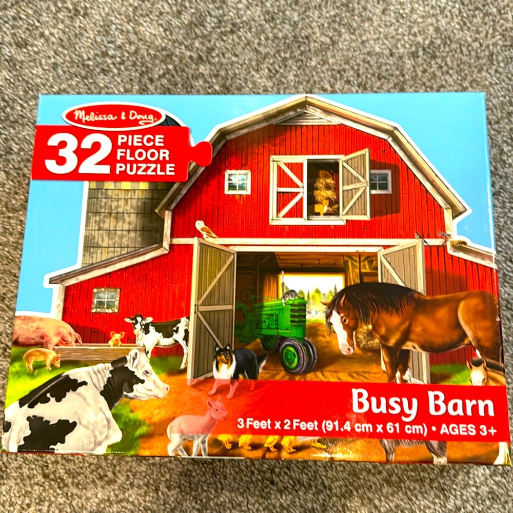 LIKE NEW Melissa & Doug Barn Puzzle